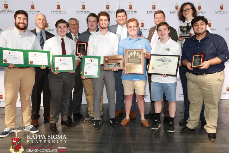 Kappa Sigma Fraternity receiving the The Founders' Award of Chapter Excellence (FACE)