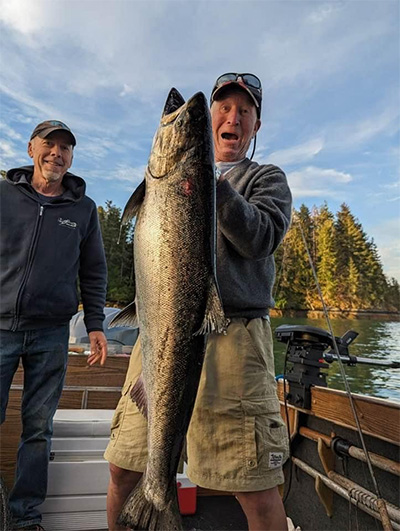 Doug Levin shows off his catch