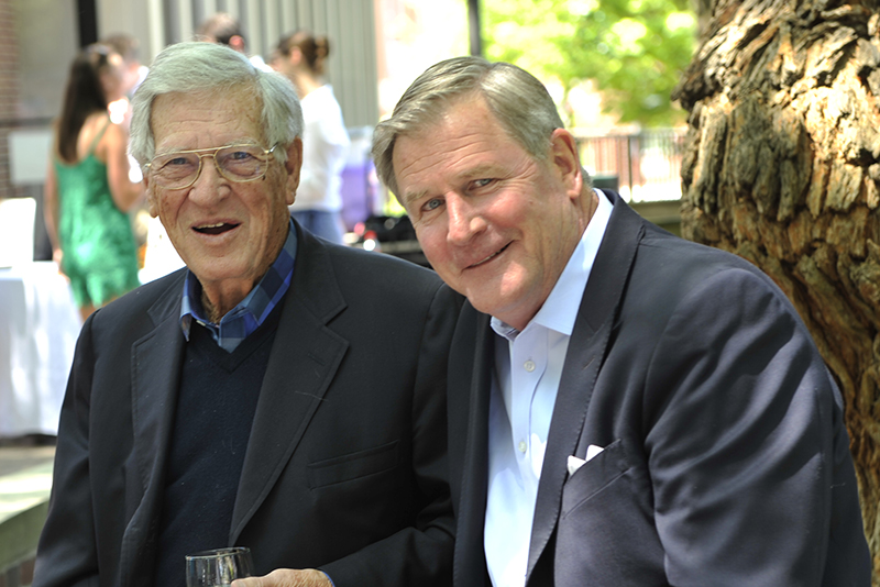 Tuck Maddux (left) and Geoff Rogers at a senior luncheon