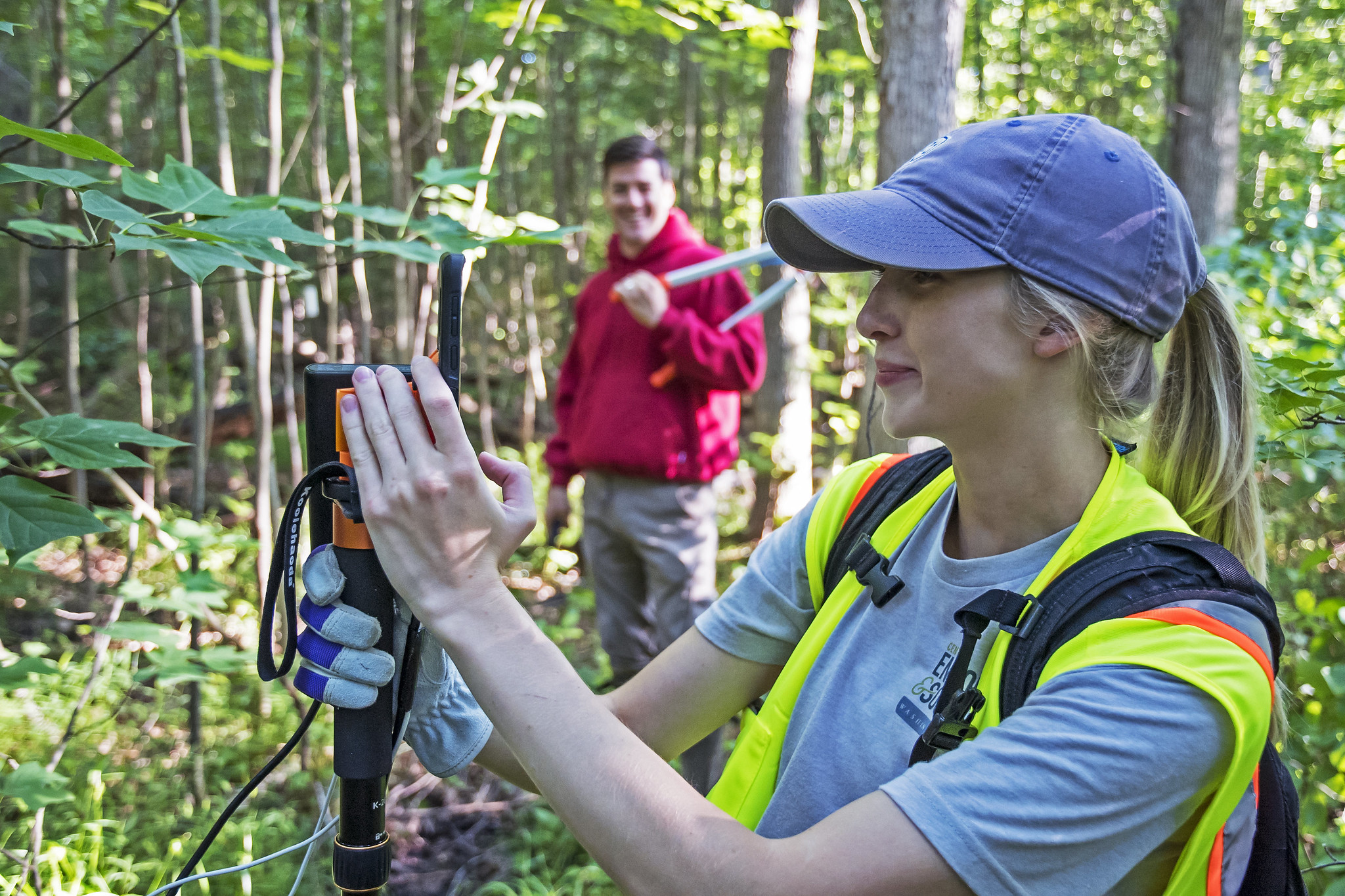 CES team conducting carbon data research