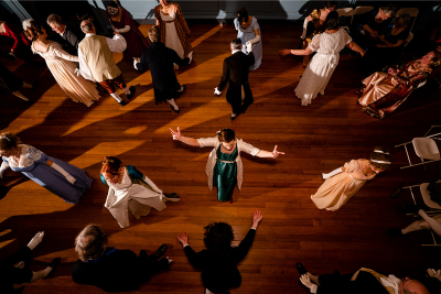 Aerial view of WC-All English Dance Class 