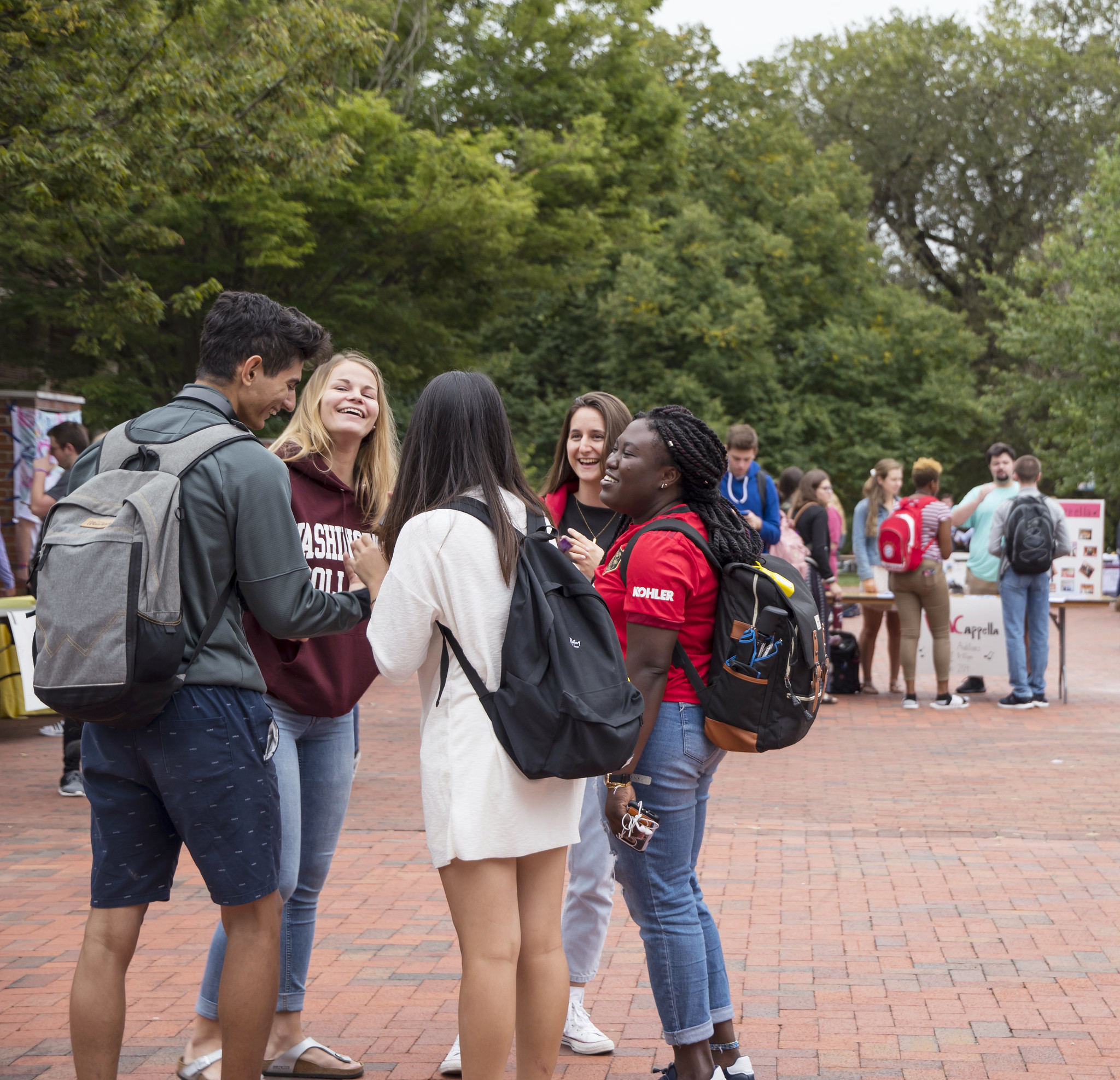 students on cater walk