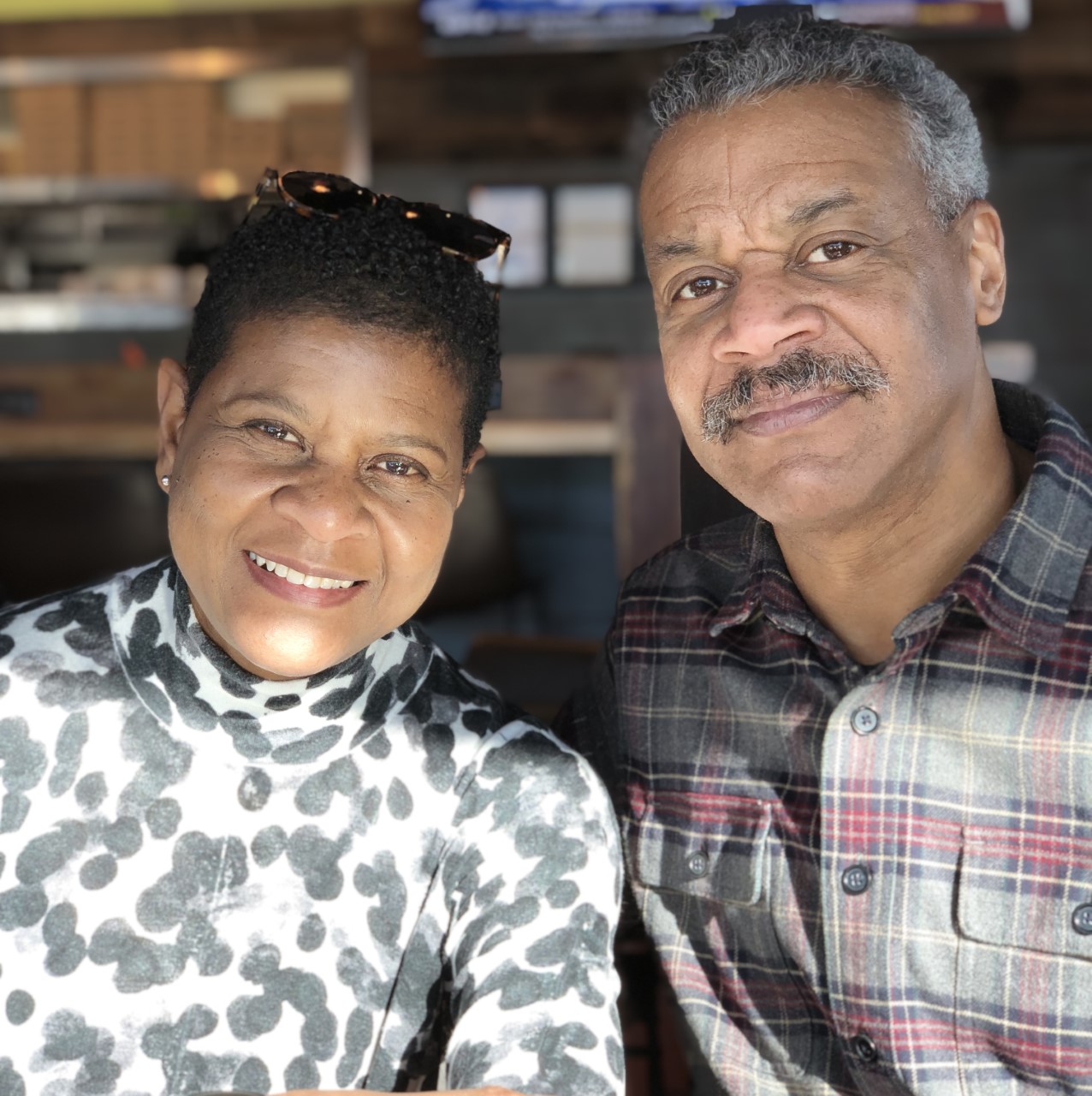 Mary and Dennis DeShields smiling.