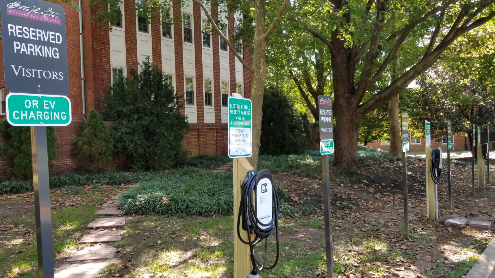 EV charging station on campus